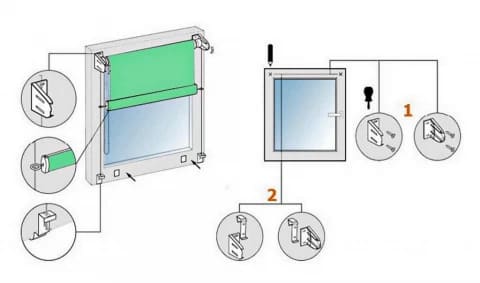 Монтаж рулонных штор со сверлением окна